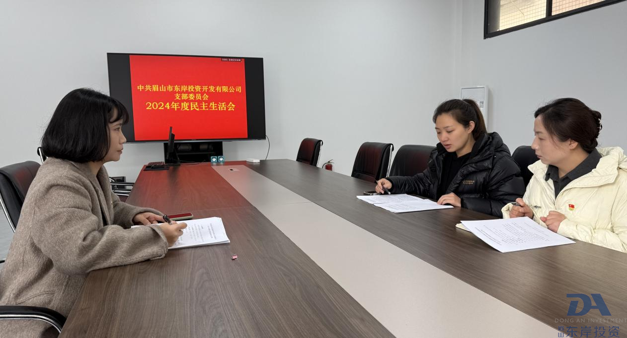 中共眉山市東岸投資開發有限公司支委會召開2024年度黨員領導